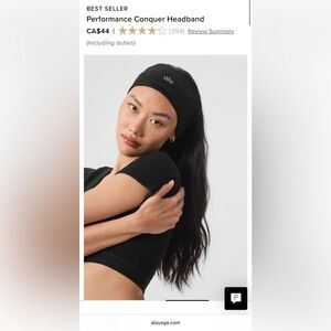 ALO Yoga Classic Black Headband